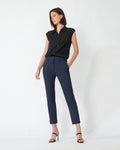Stella High-Waist Trousers in navy — full-length view