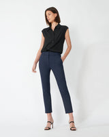 Stella High-Waist Trousers in navy — full-length view