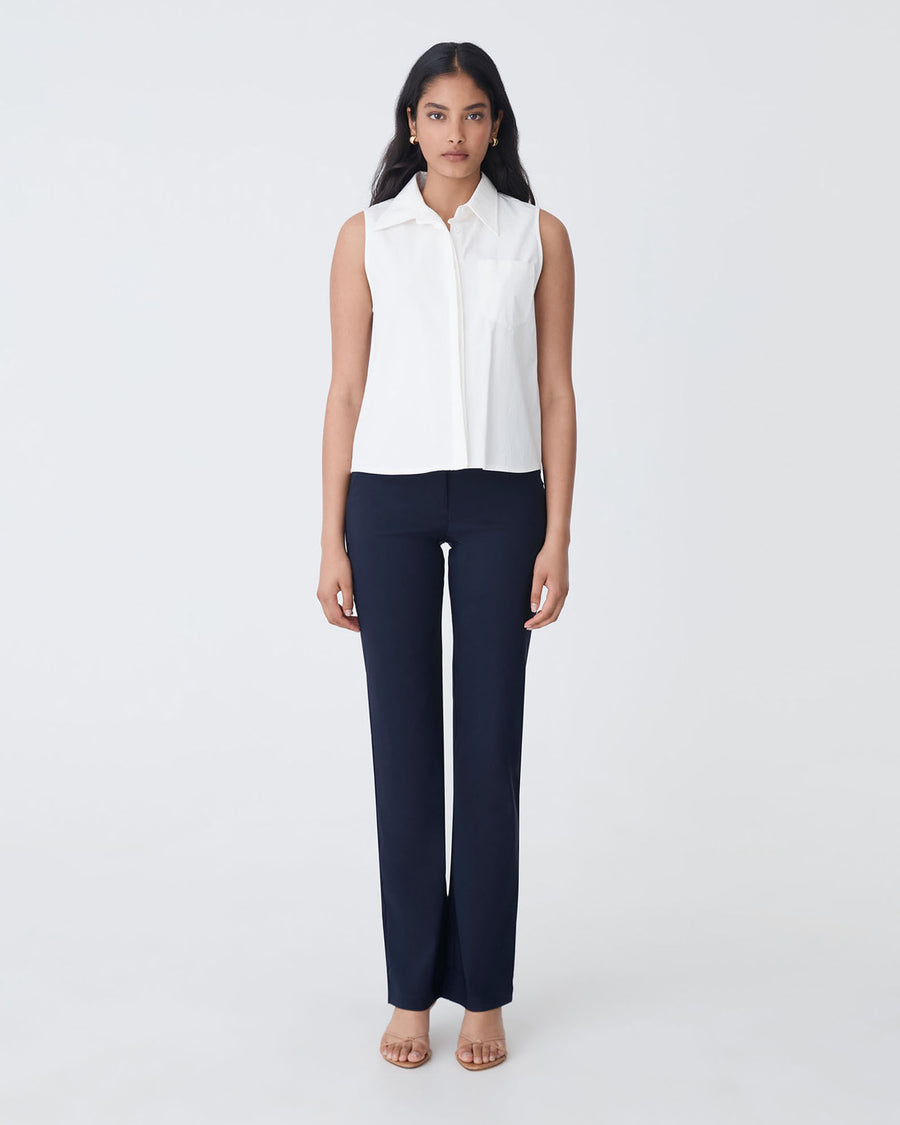 Annalee Classic Pants in navy — full-length view