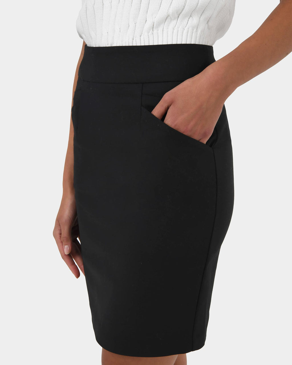 Sandy Pencil Skirt in black — side view