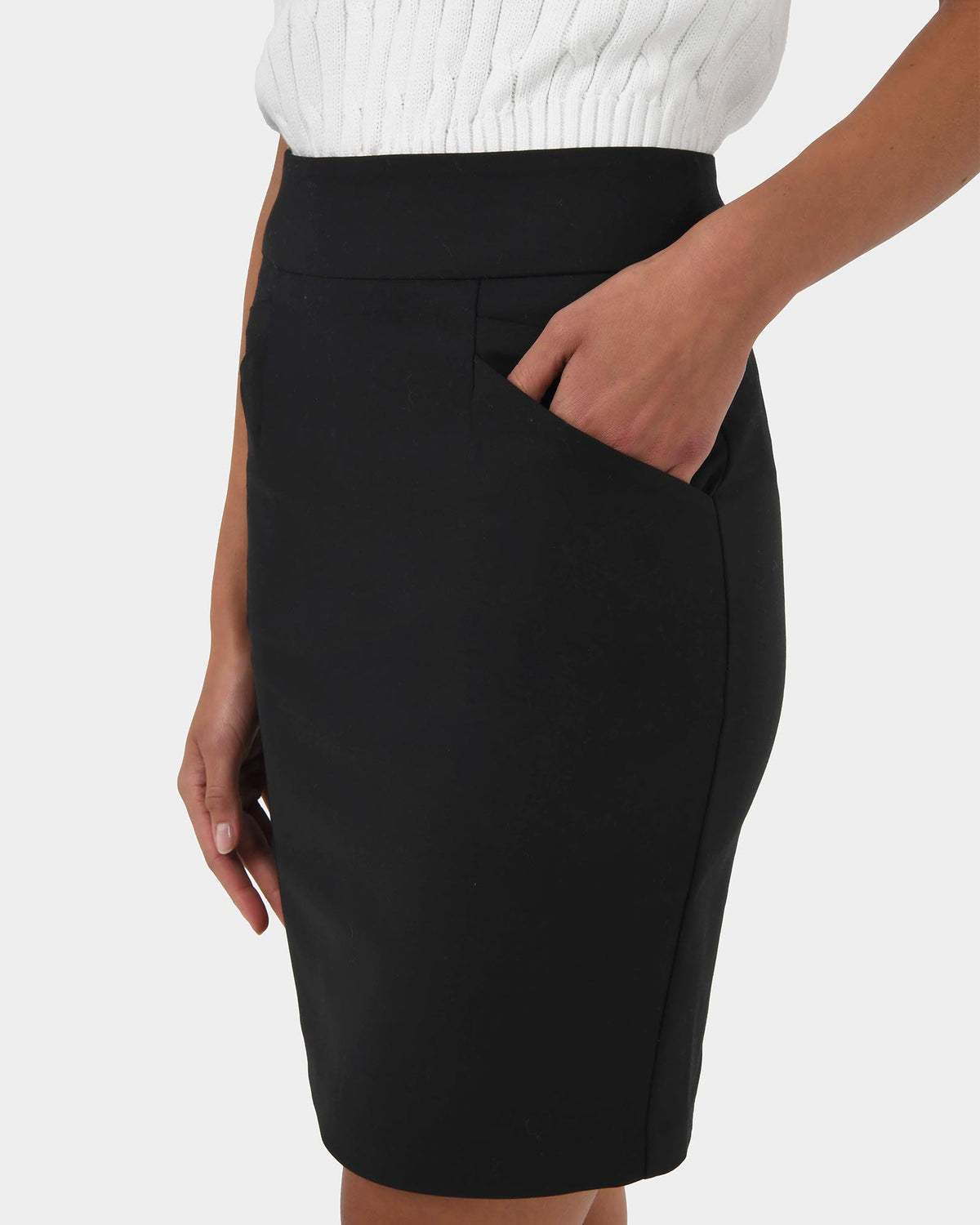 Sandy Pencil Skirt in black — side view