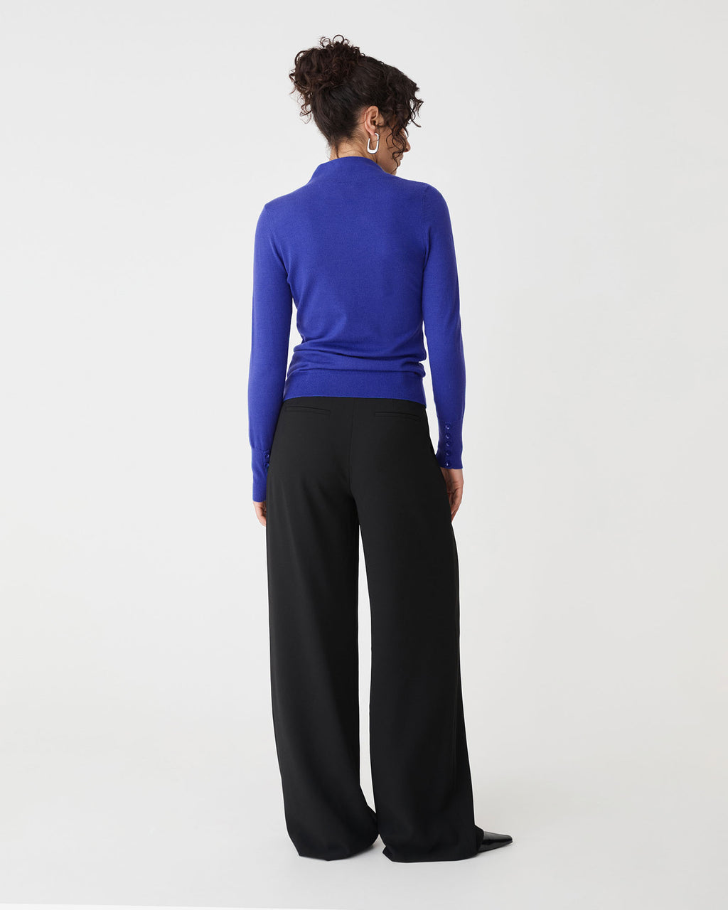 Alice Cut Out Knit in cobalt — back view