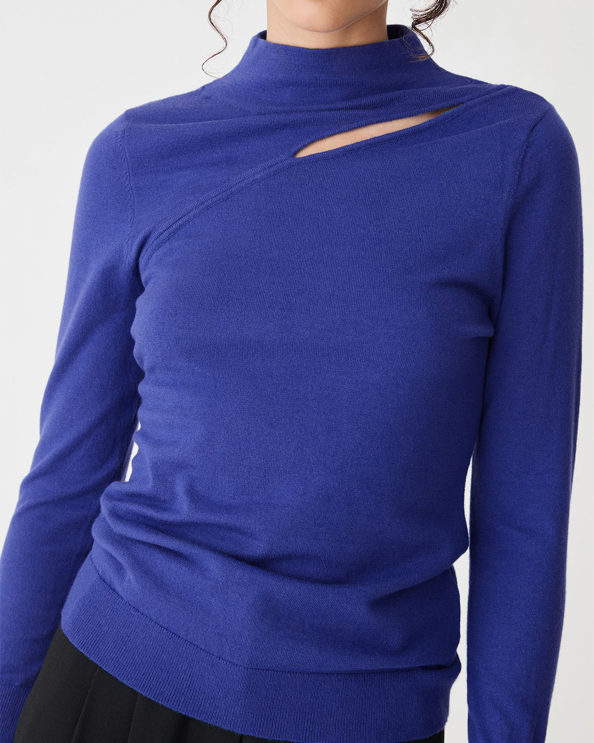 Alice Cut Out Knit in cobalt — fabric detail 2