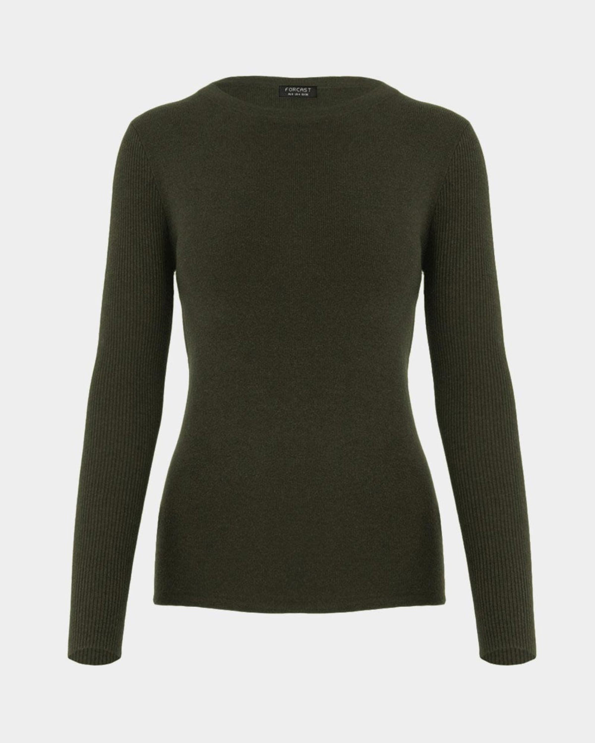 Tania Crew Neck Knit in khaki — product-only view