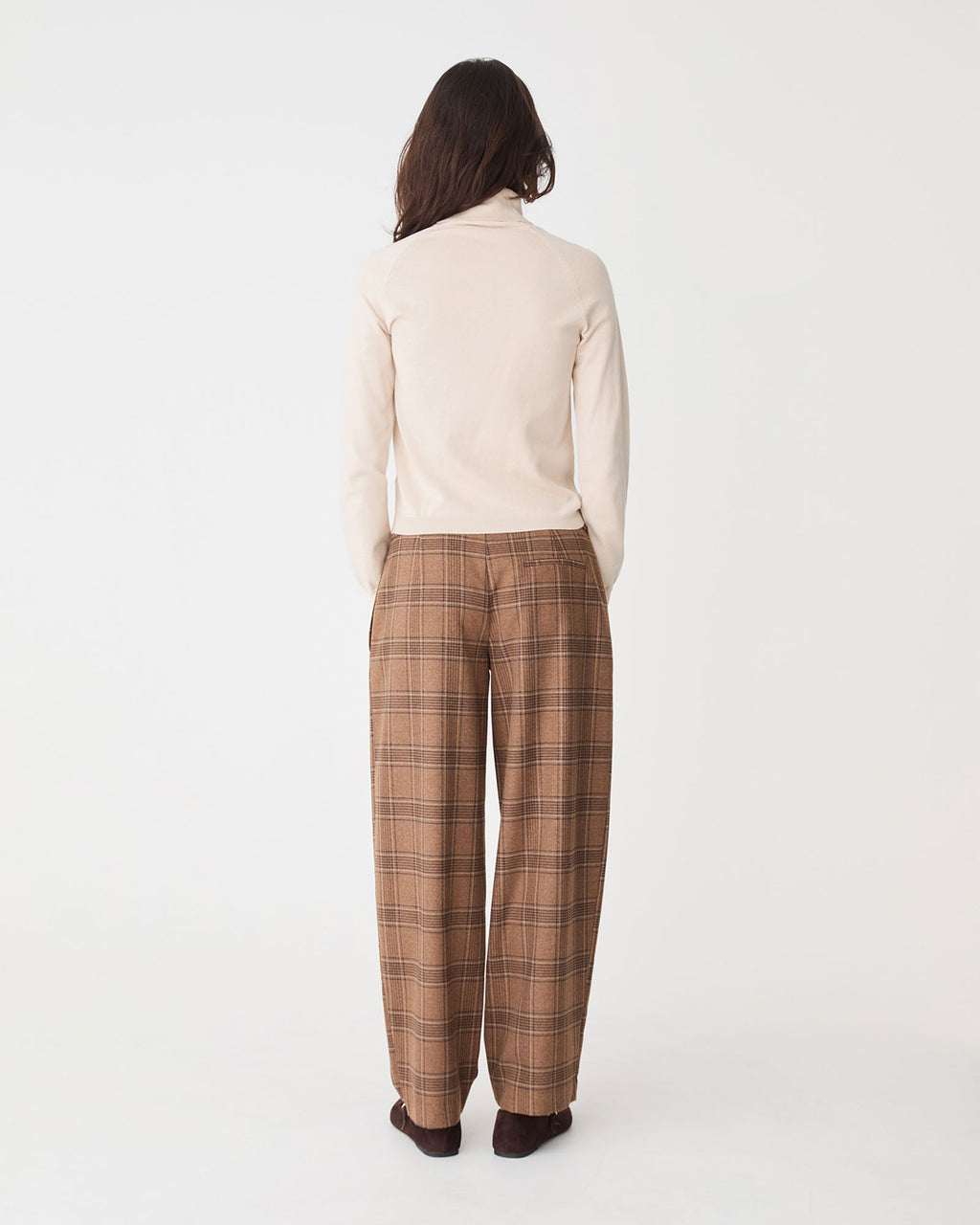 Clarisse Turtleneck Sweater in birch — back view