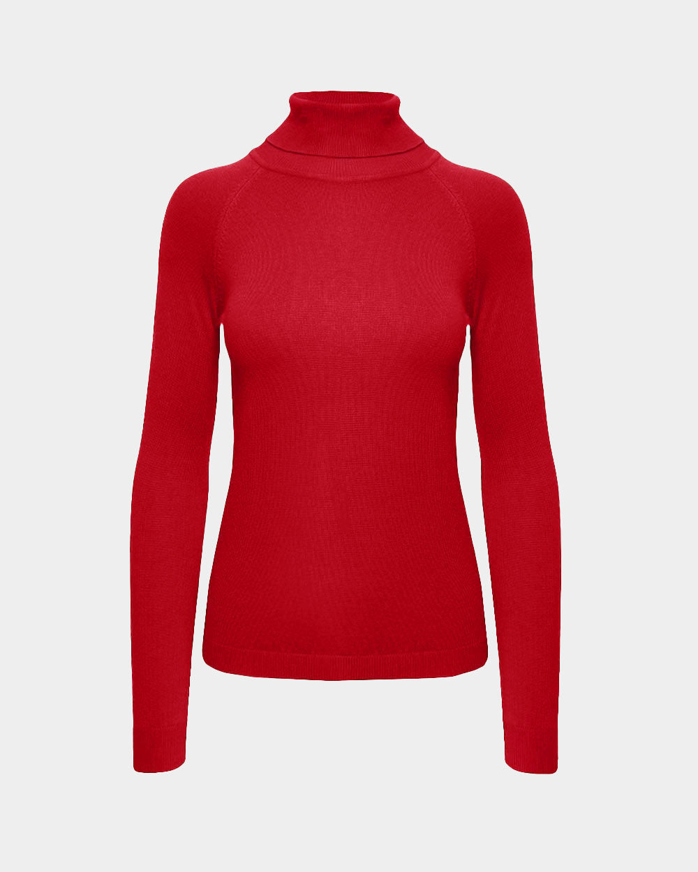 Clarisse Turtleneck Sweater in red — product-only view