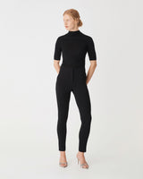 Emily High-Waisted Skinny Pants in black — full-length view