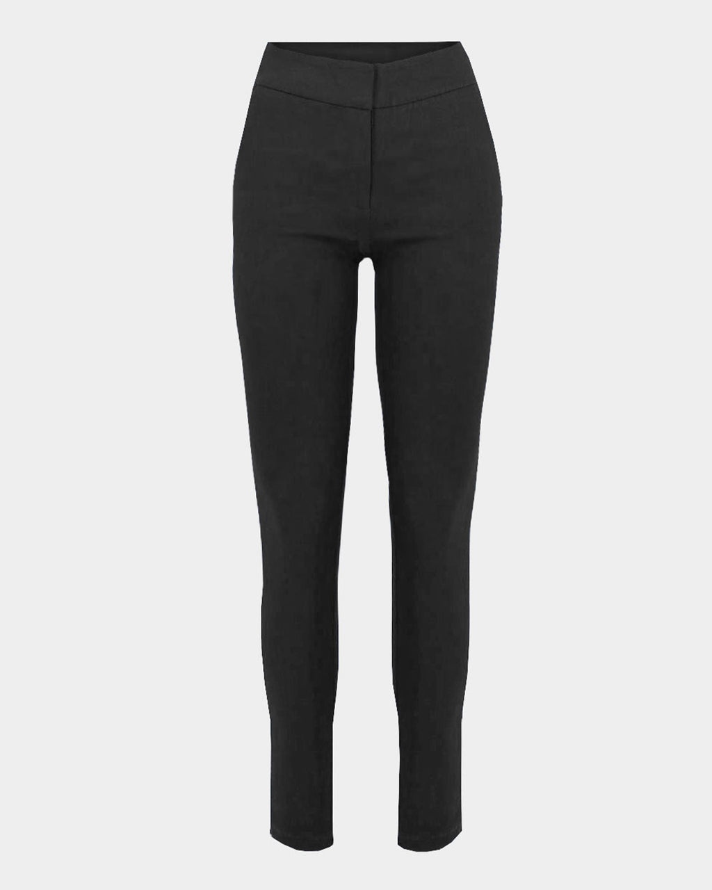Emily High-Waisted Skinny Pants in black — product-only view
