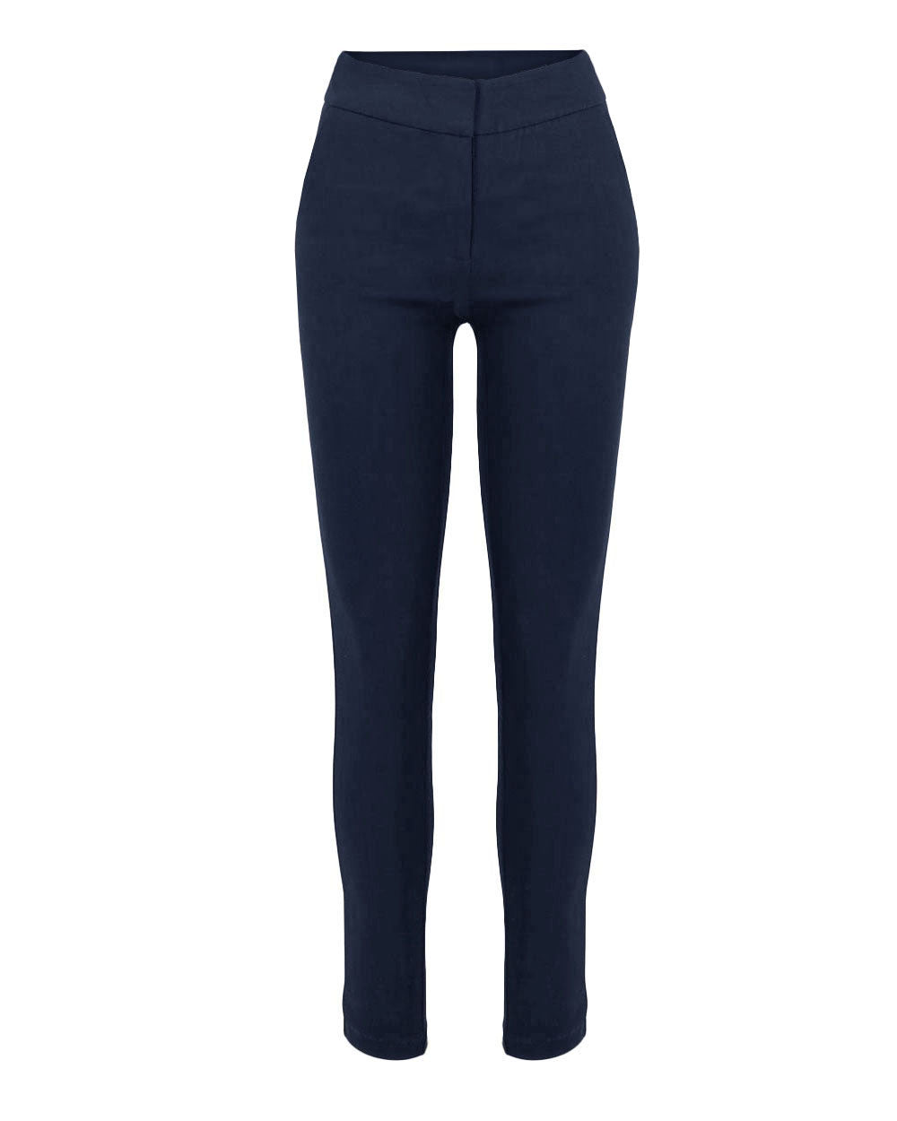 Emily High-Waisted Skinny Pants in navy — product-only view