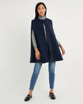 Kennedi Round Neck Cape Coat