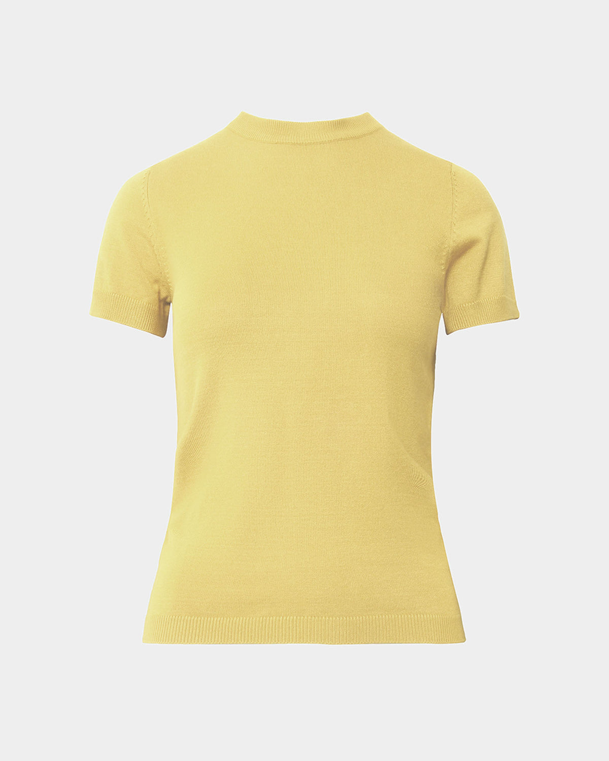 Catherine Short Sleeve Knit in banana — product-only view