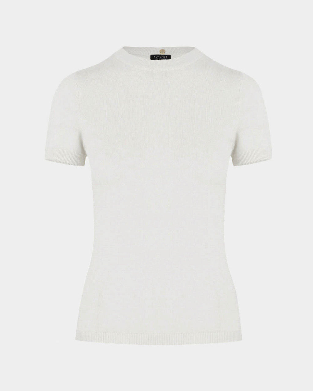 Catherine Short Sleeve Knit in ivory — product-only view