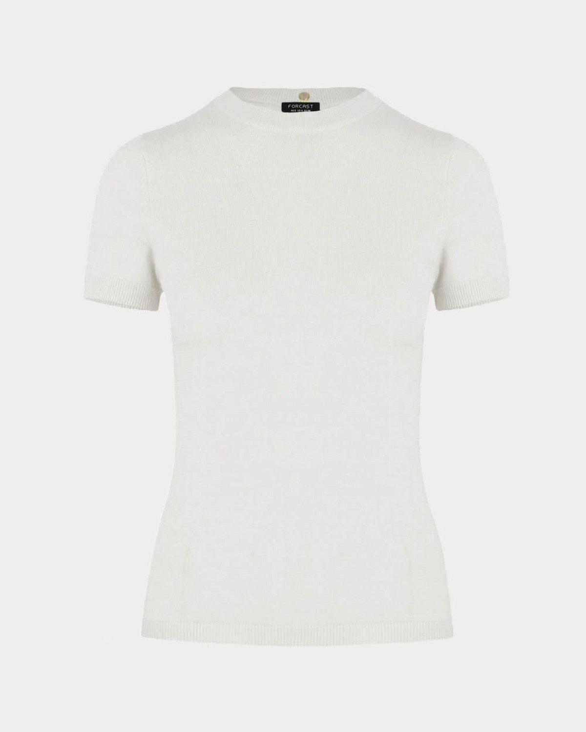 Catherine Short Sleeve Knit in ivory — product-only view