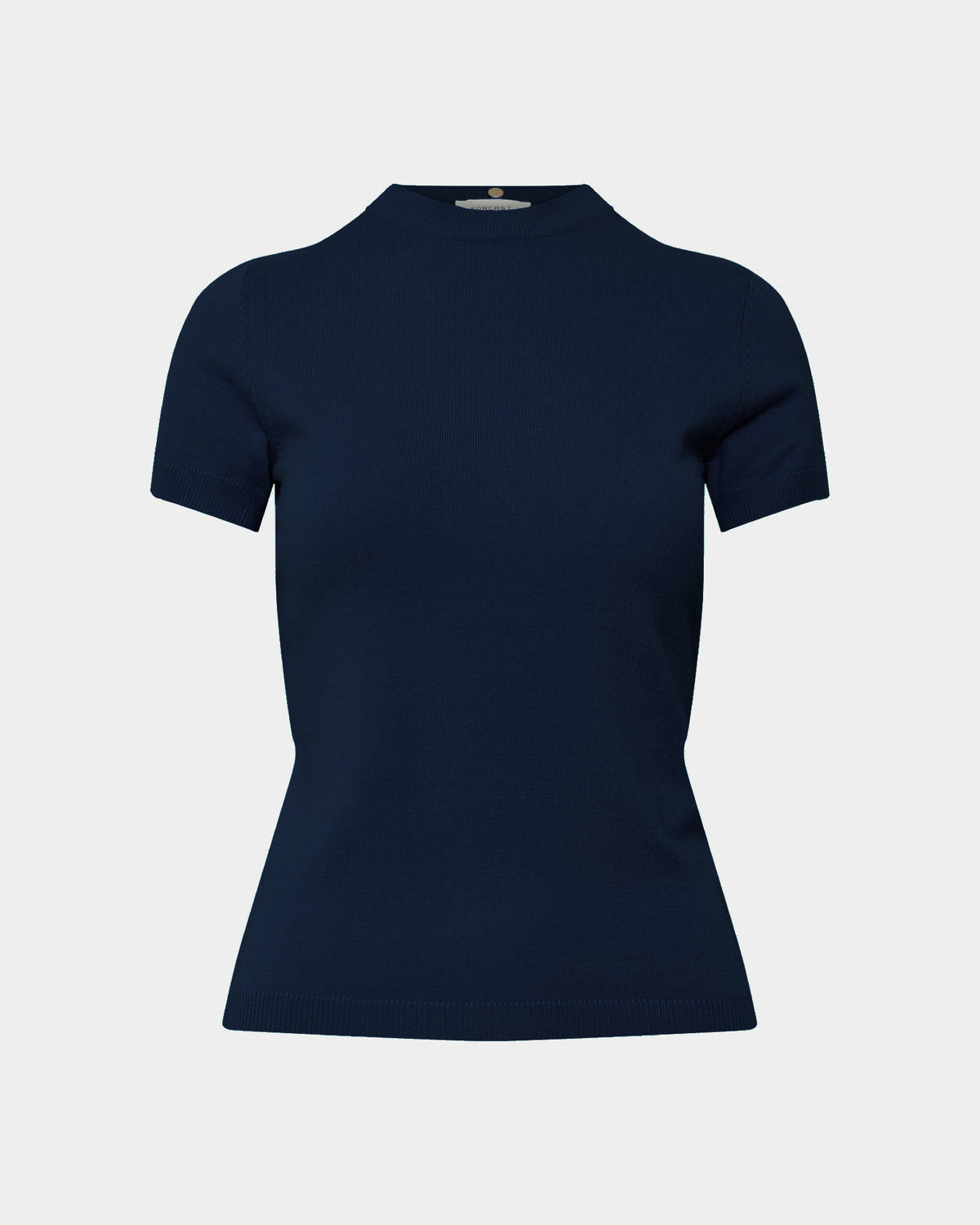 Catherine Short Sleeve Knit in navy — product-only view