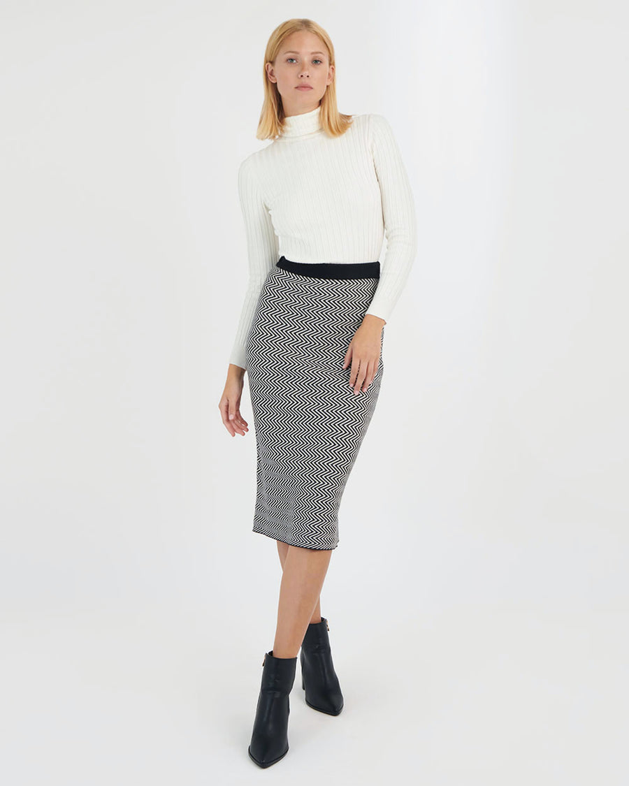 Kina Zig Zag Knit Skirt
