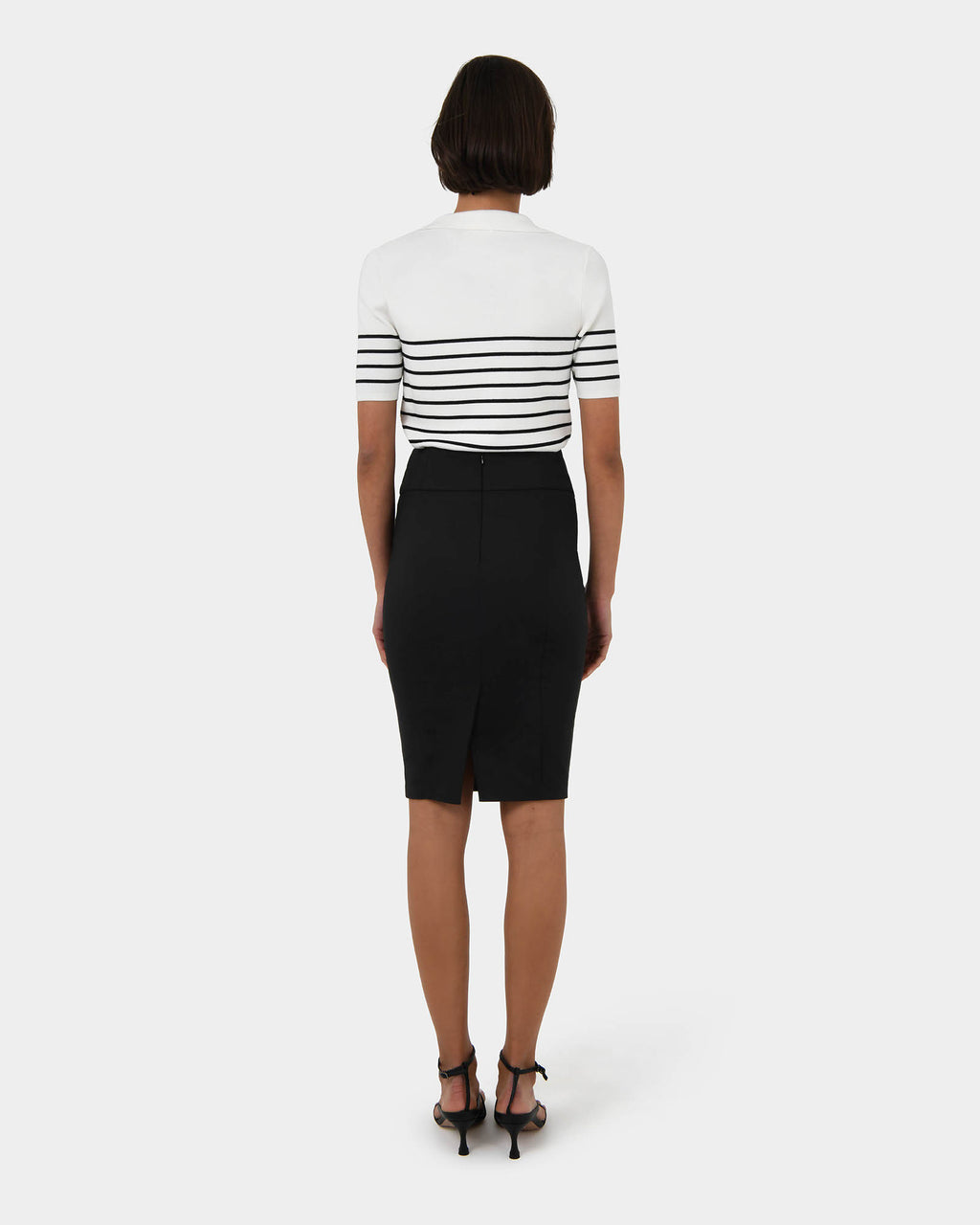 Lauren Pencil Skirt in black — back view