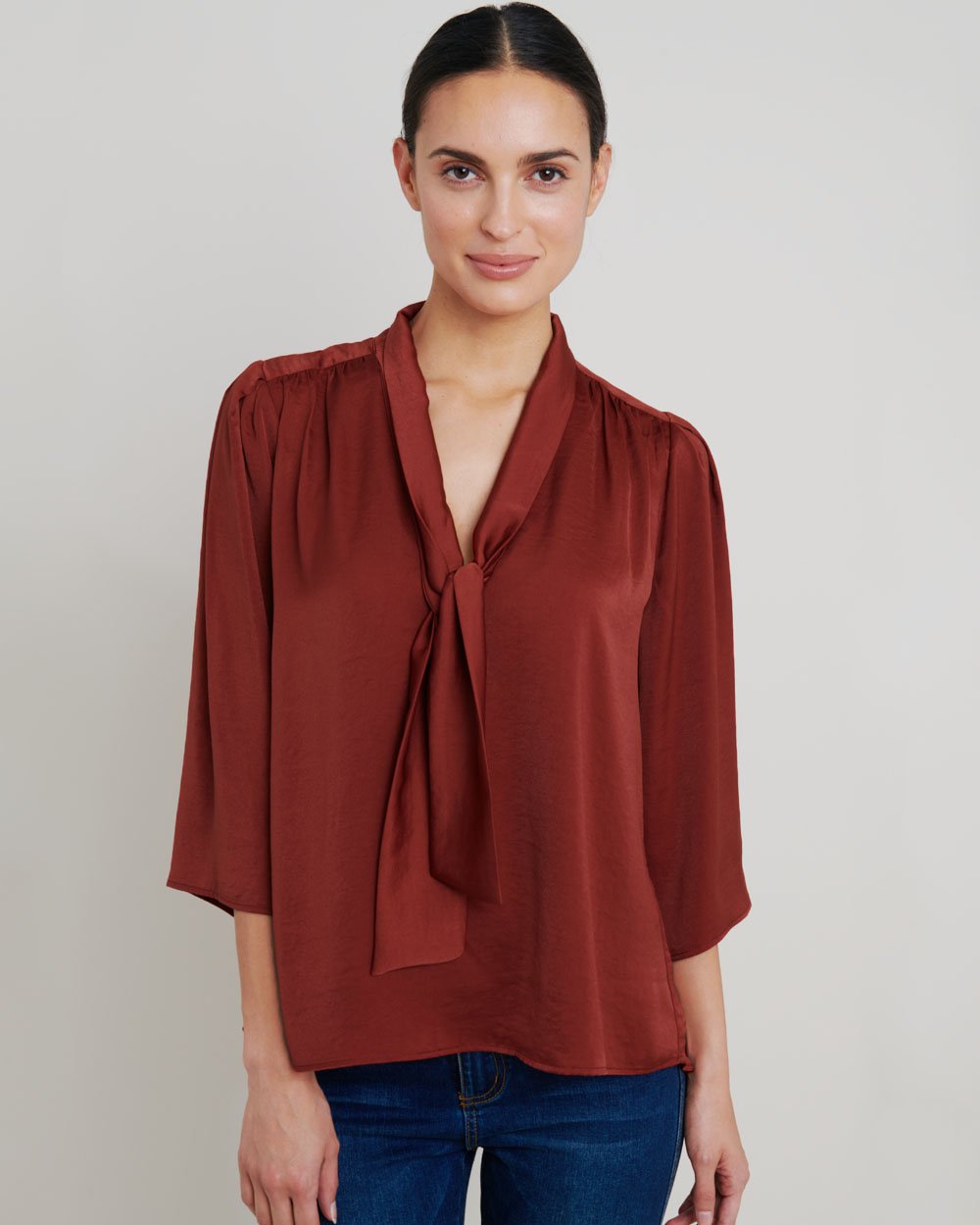 Yaretzi Tie Neck Blouse