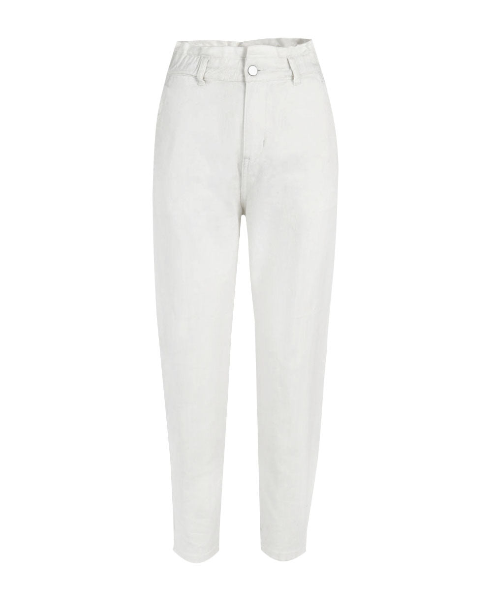Aubri High-Waisted Jeans in ivory — product-only view
