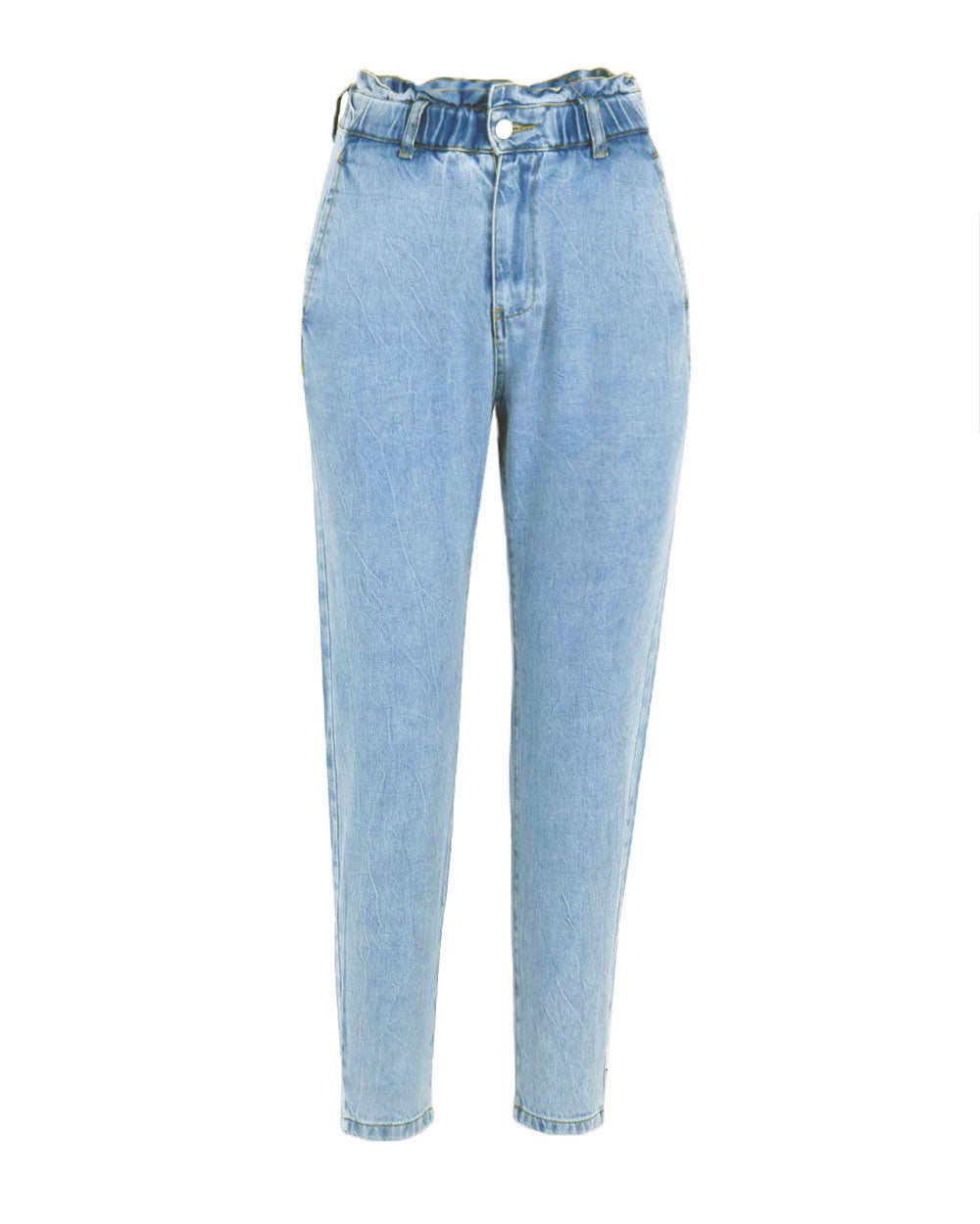 Aubri High-Waisted Jeans in light wash — product-only view