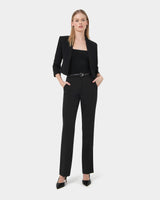 Polina Short Jacket in black — full-length view