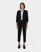 Carter 2 Collarless Blazer in black — full-length view