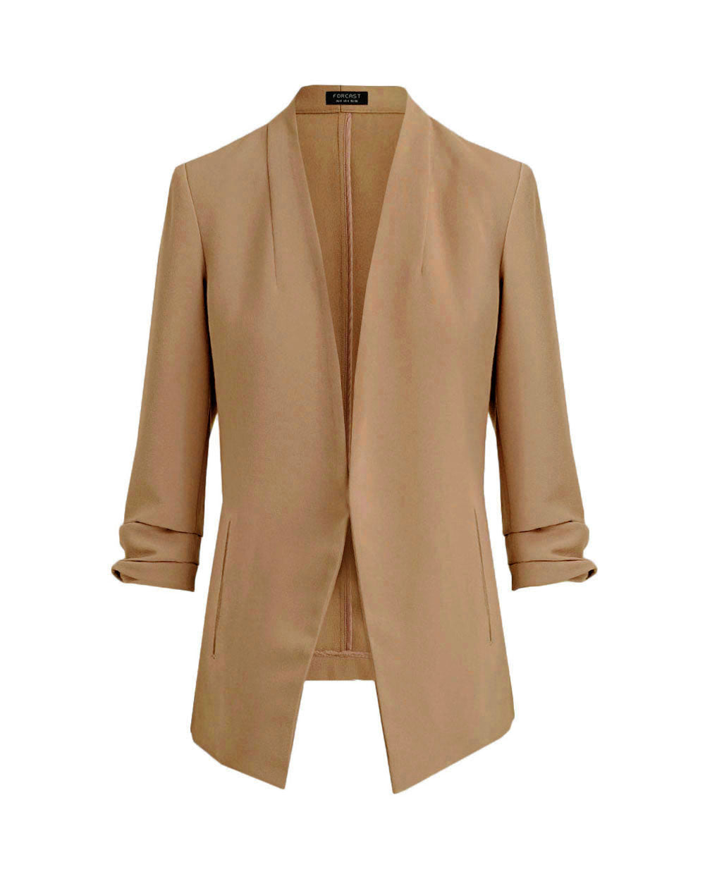 Carter 2 Collarless Blazer in tan — product-only view