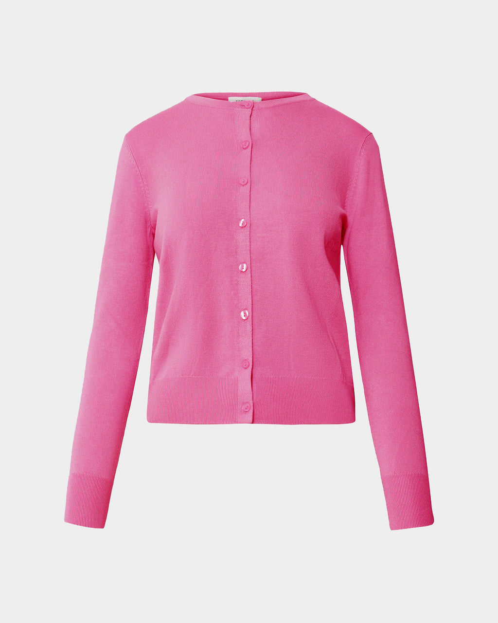 Joyce Knit Cardigan in bright pink — product-only view