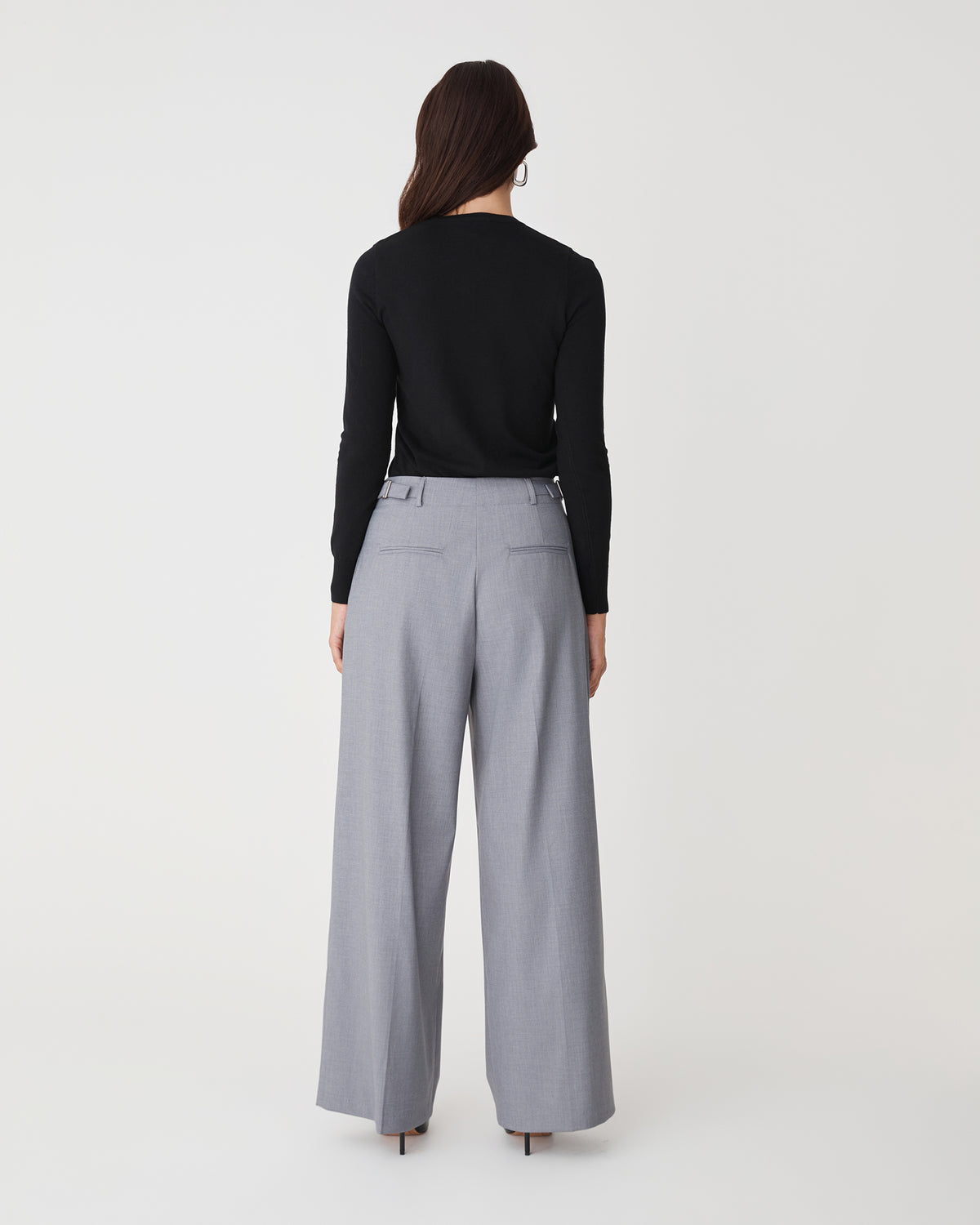 Joyce Knit Cardigan in black — back view