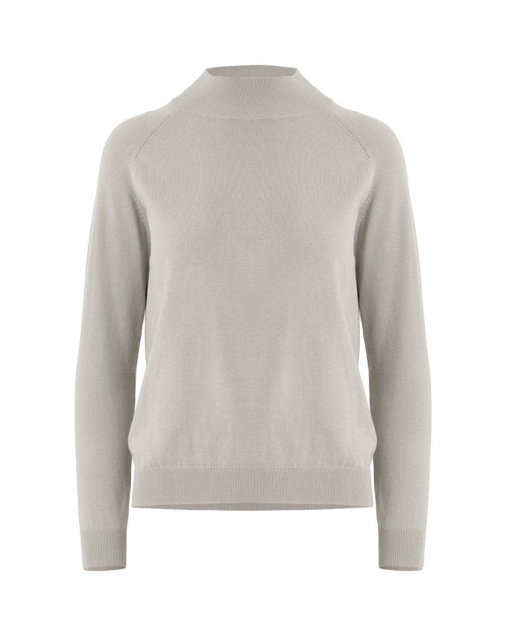 Maneh Mock Neck Knit in oatmeal — product-only view