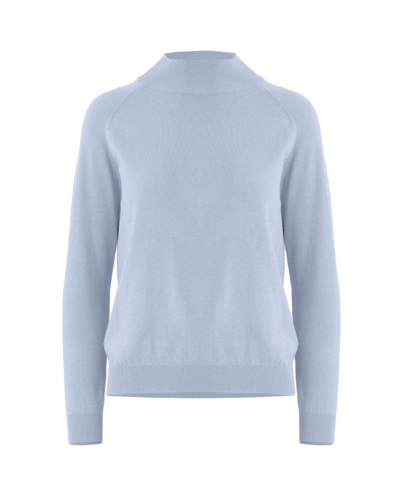 Maneh Mock Neck Knit in zen blue — product-only view