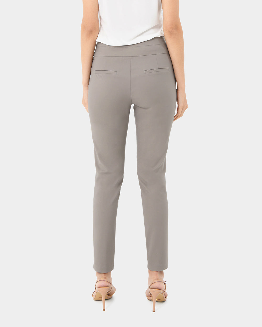 Myah Double Waistband Pants in stone — back view