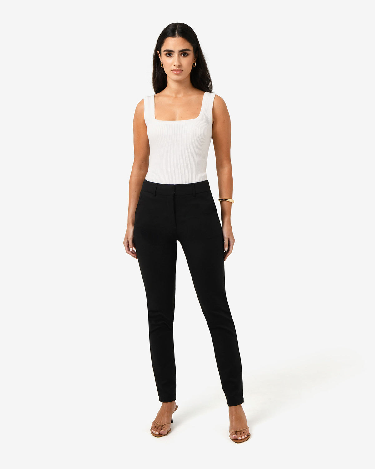 Stella Tall Trousers in black — full-length view