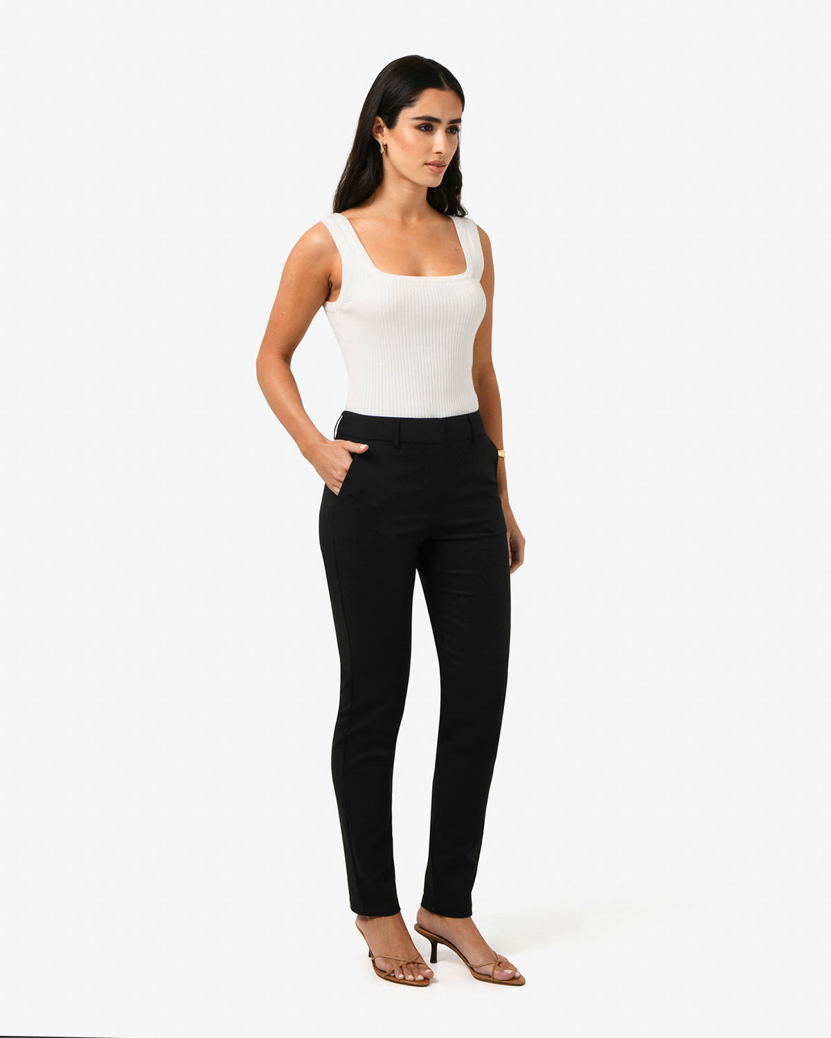 Stella Tall Trousers in black — side view