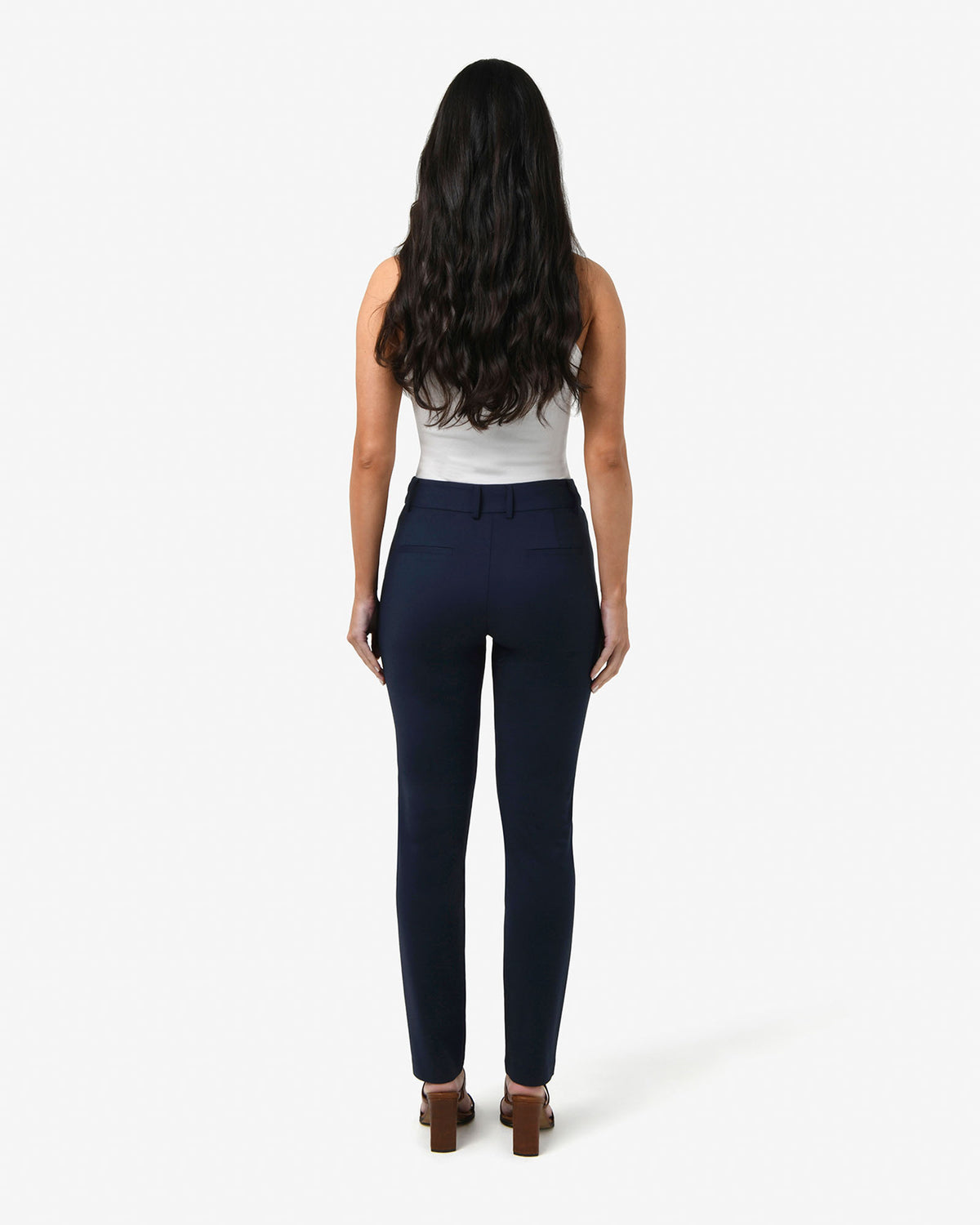 Stella Tall Trousers in navy — back view