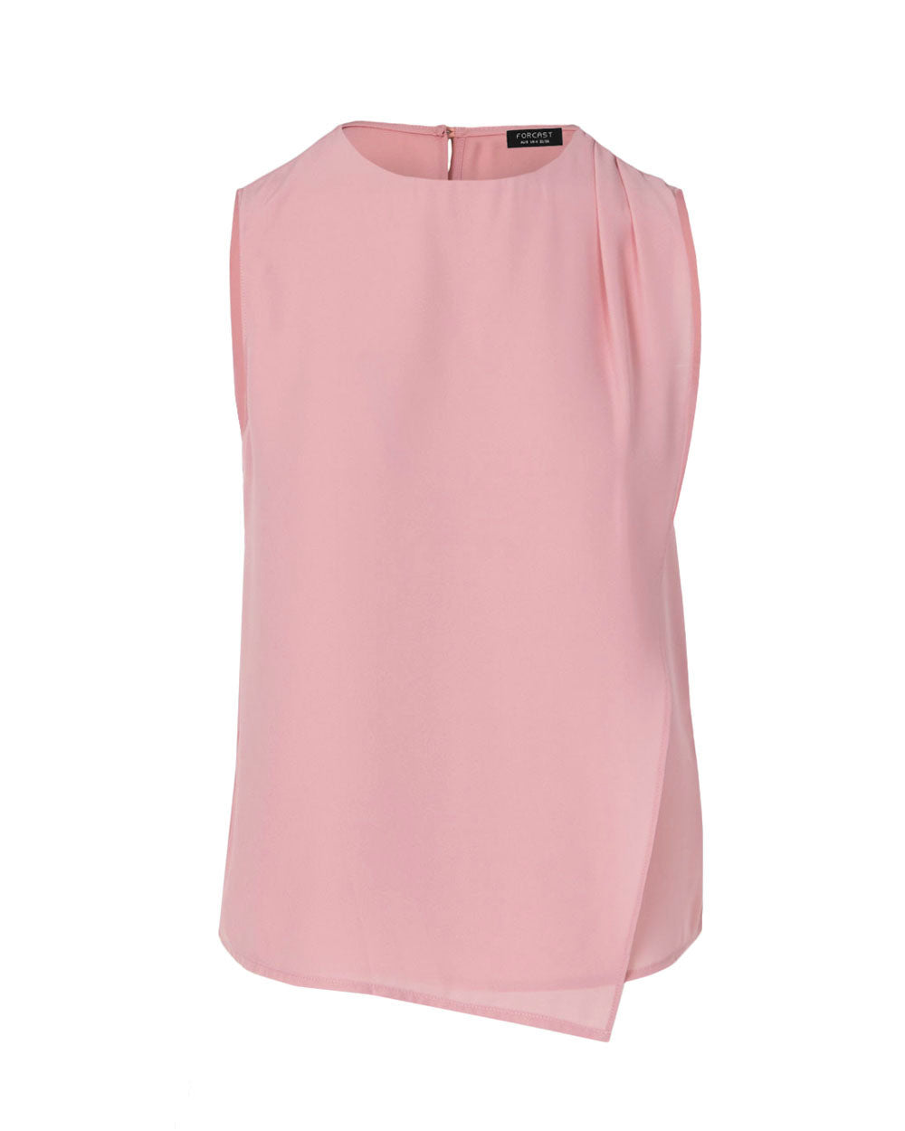 Leona Split Front Blouse in blush — product-only view