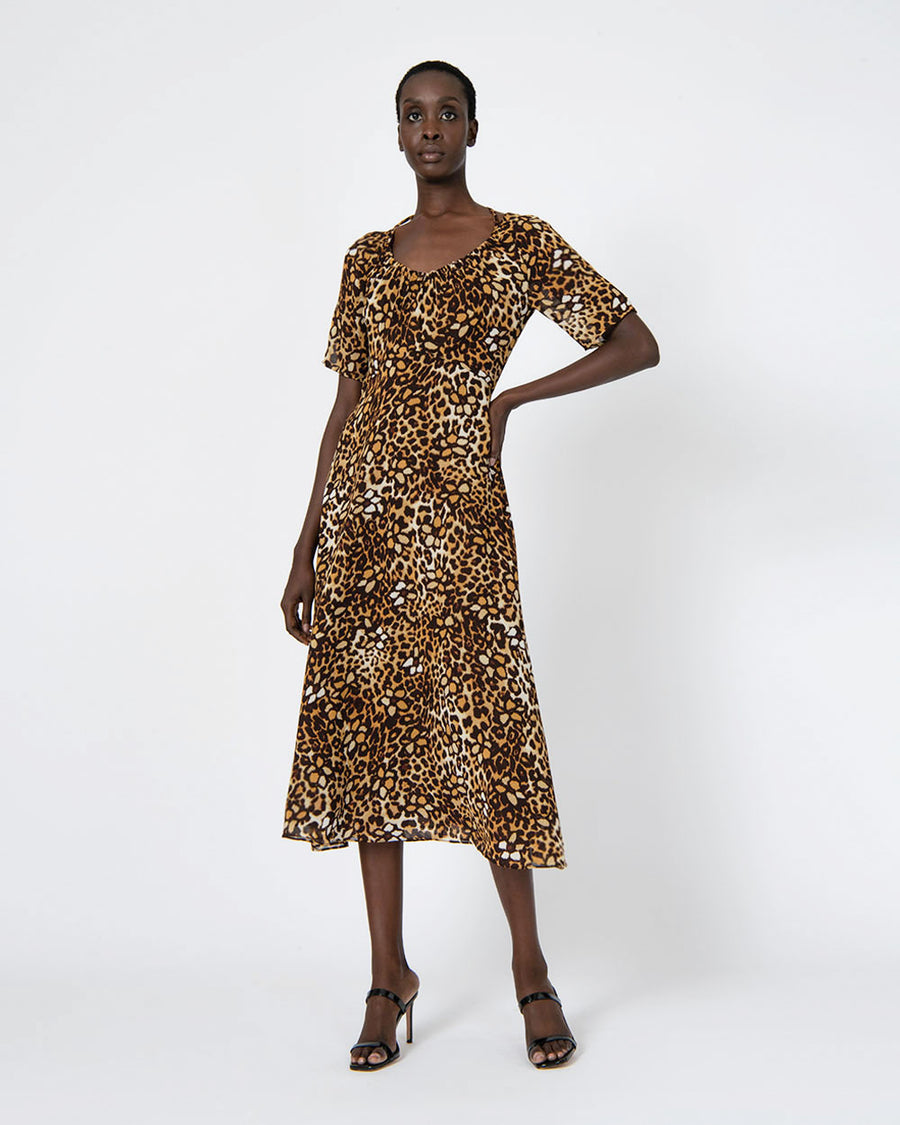 Janice Leopard Print Dress