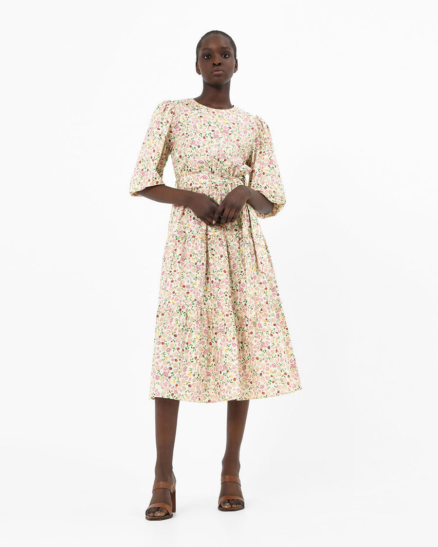 Doha Floral Print Cotton Dress