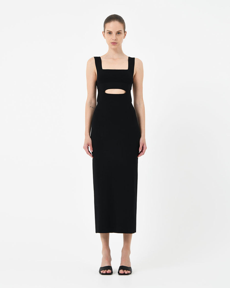 Elia Cutout Knit Dress — full-length view
