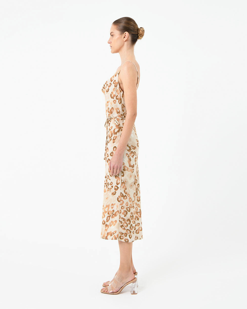 Madison Animal Print Dress in multi — side view
