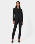Lauren Single Breasted Jacket in black — full-length view