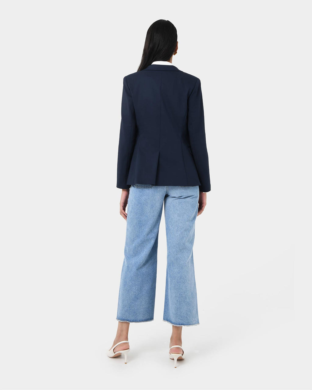Lauren Single Breasted Jacket in midnight — back view