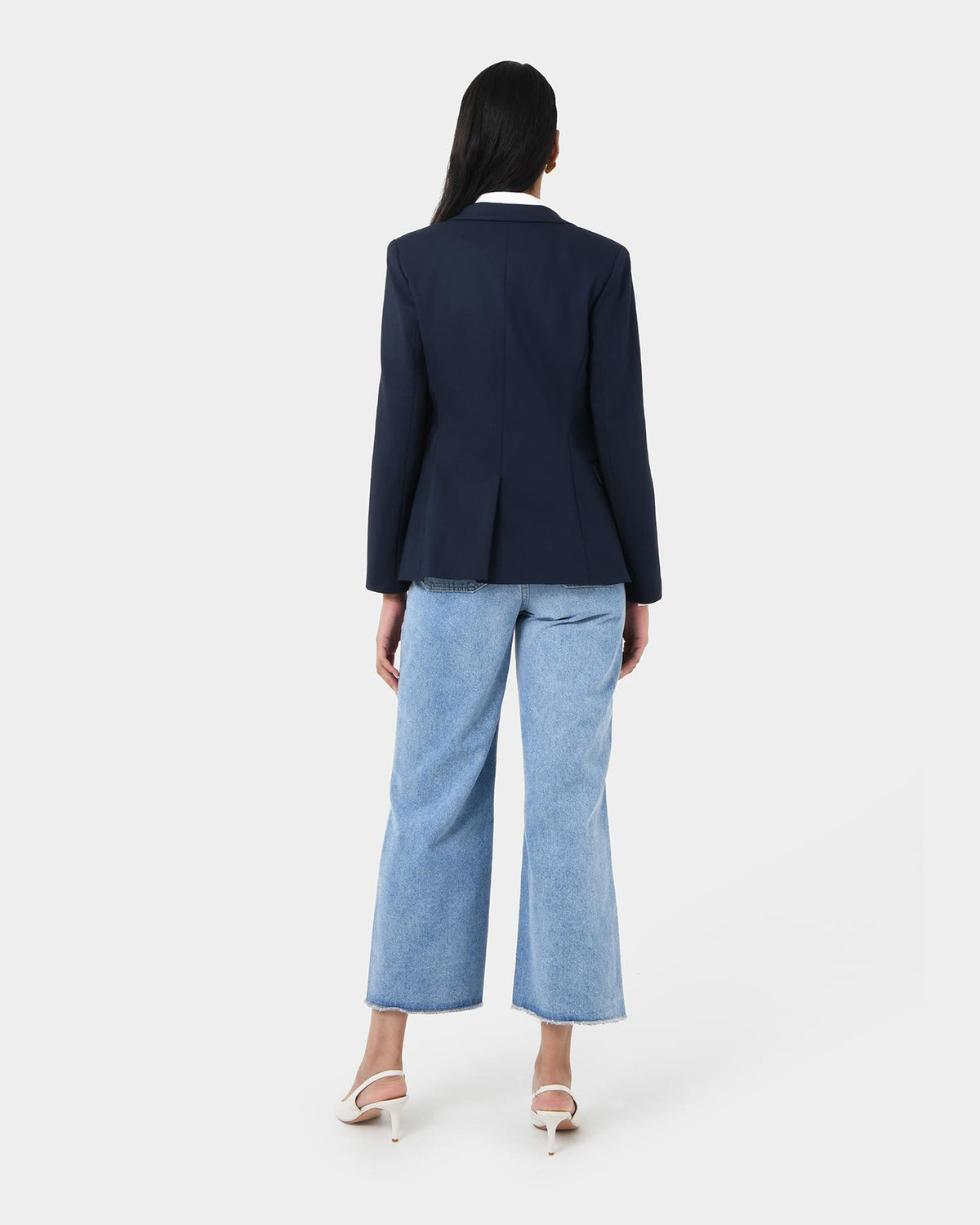 Lauren Single Breasted Jacket in midnight — back view