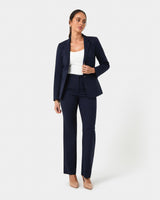 Lauren Single Breasted Jacket in navy — full-length view