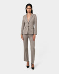 Lauren Single Breasted Jacket in stone — full-length view