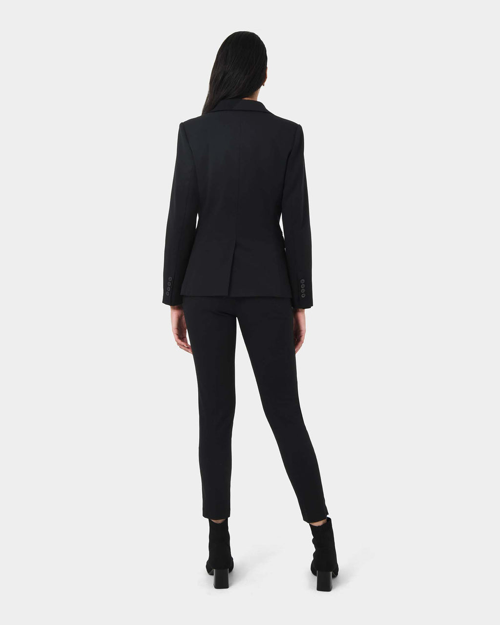 Karlie Single Breasted Blazer in black — back view