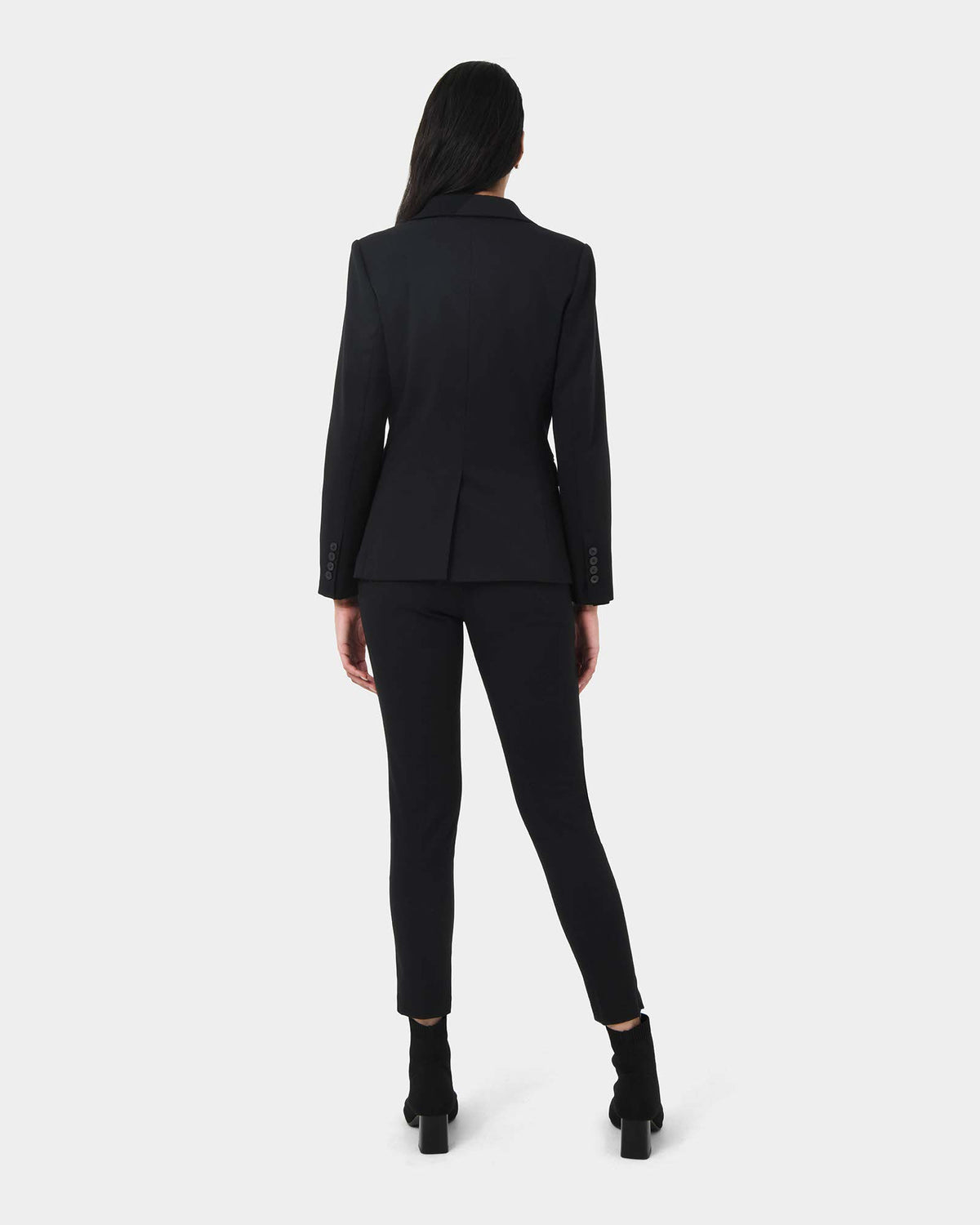 Karlie Single Breasted Blazer in black — back view