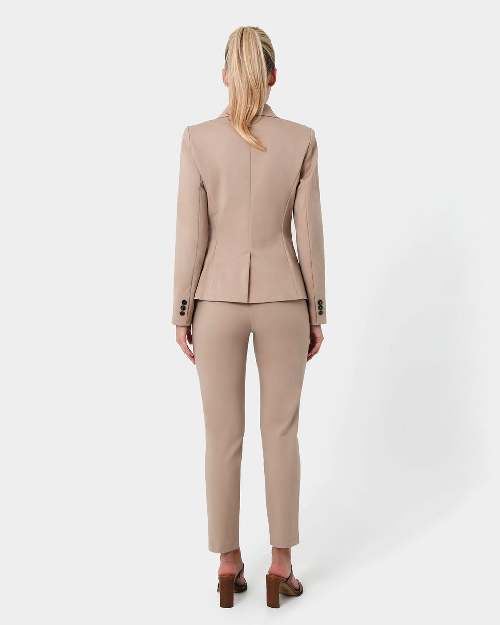 Safira Suit Jacket in birch — back view