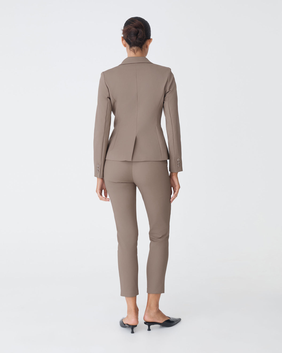 Safira Suit Jacket in walnut — back view