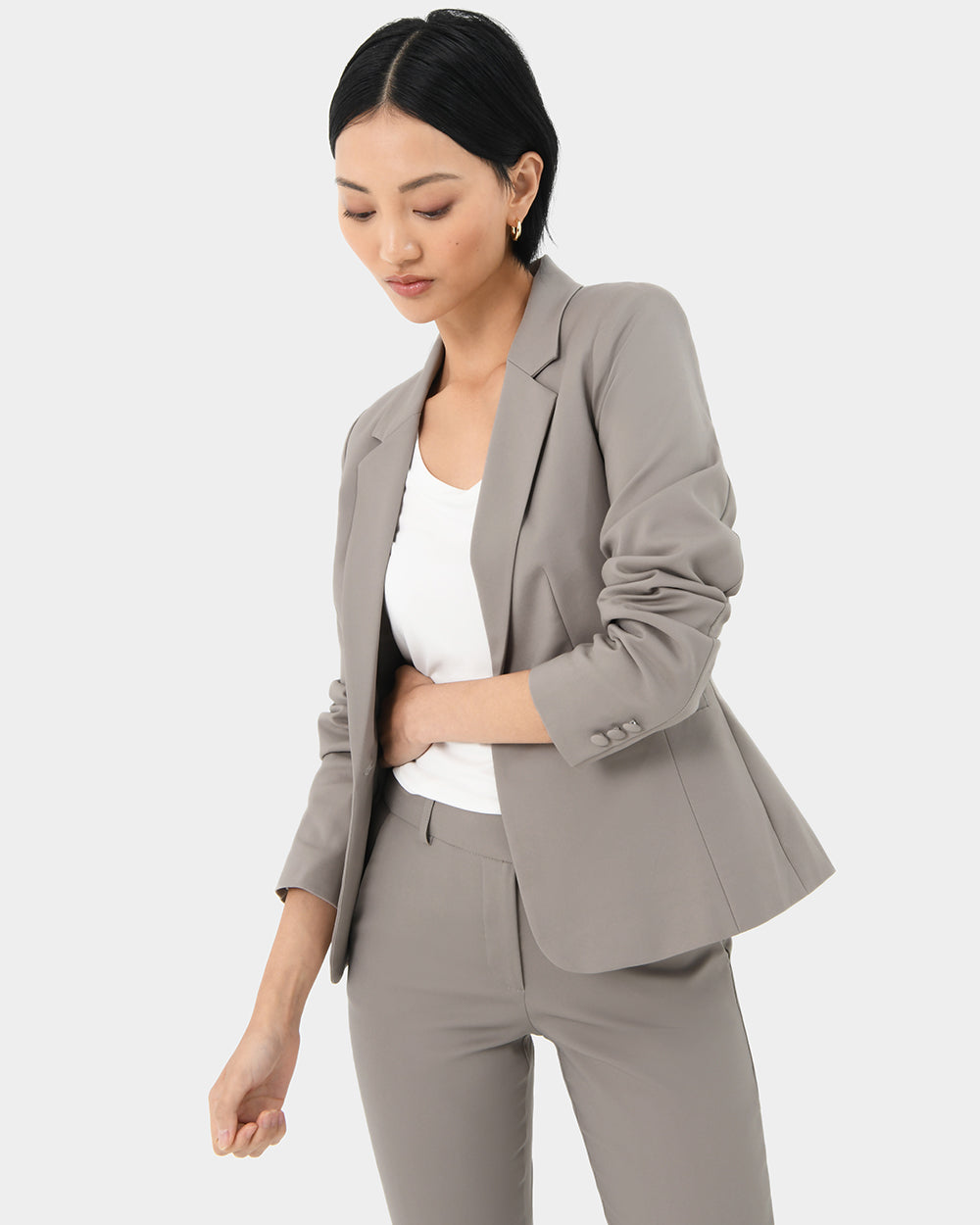 Taylor 2 Suit Jacket in stone — side view