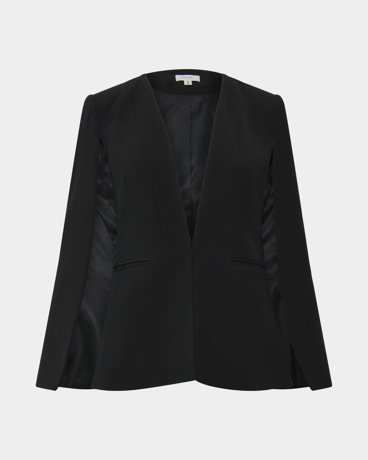 Christina 2 Cape Jacket in black — product-only view